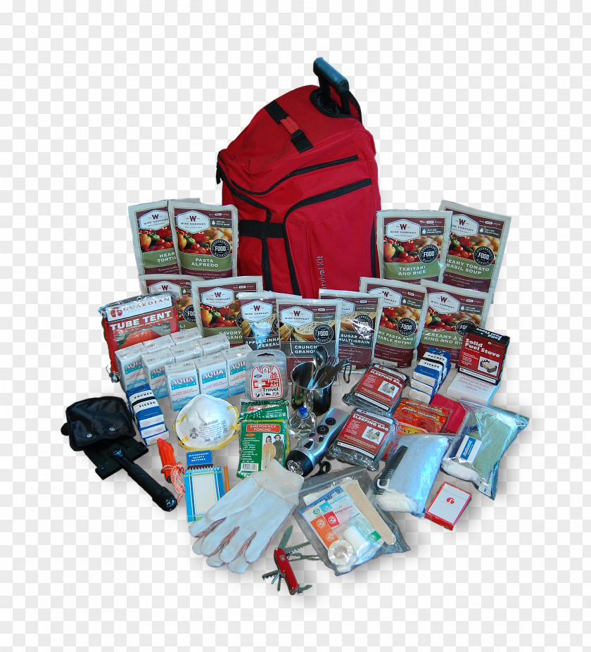 Backpack Survival Kit Camping Food Storage Emergency PNG