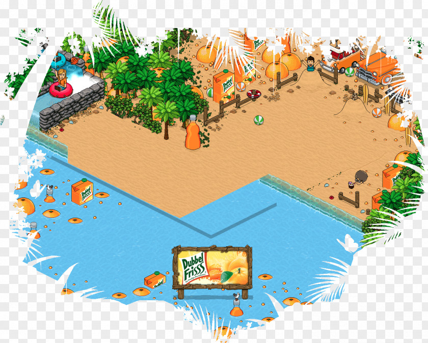Beach Habbo July Email Illustration August PNG