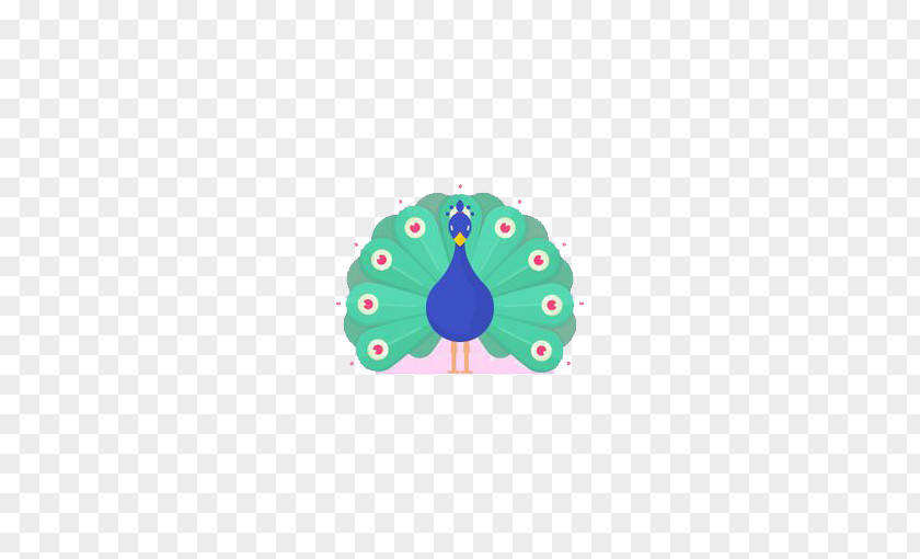 Cartoon Peacock Peafowl Graphic Design Flat PNG