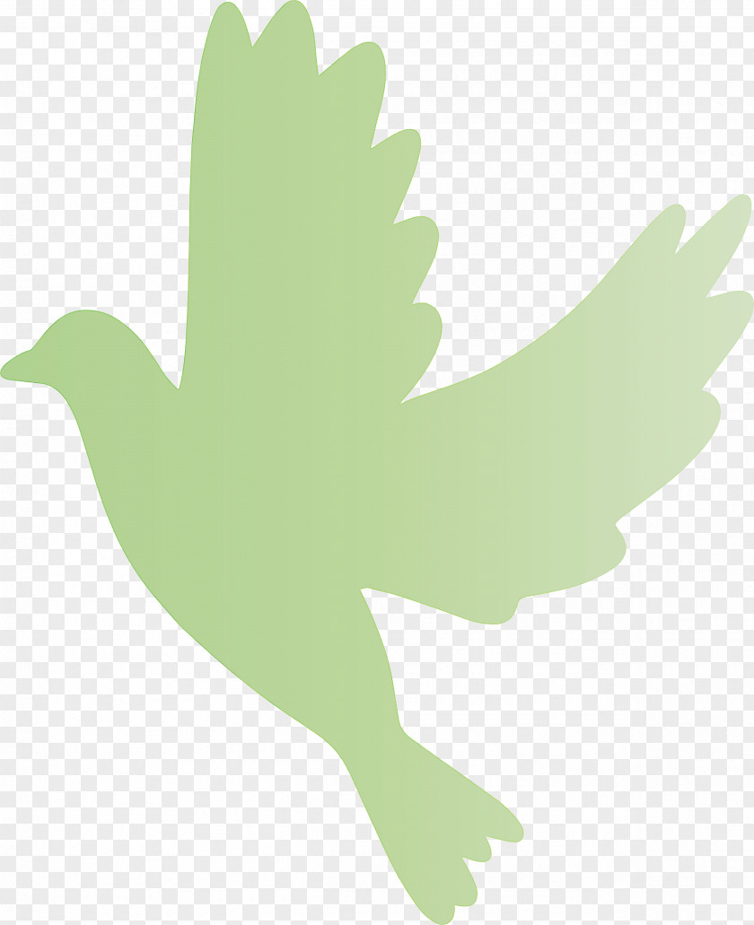 Green Leaf Wing Bird Beak PNG