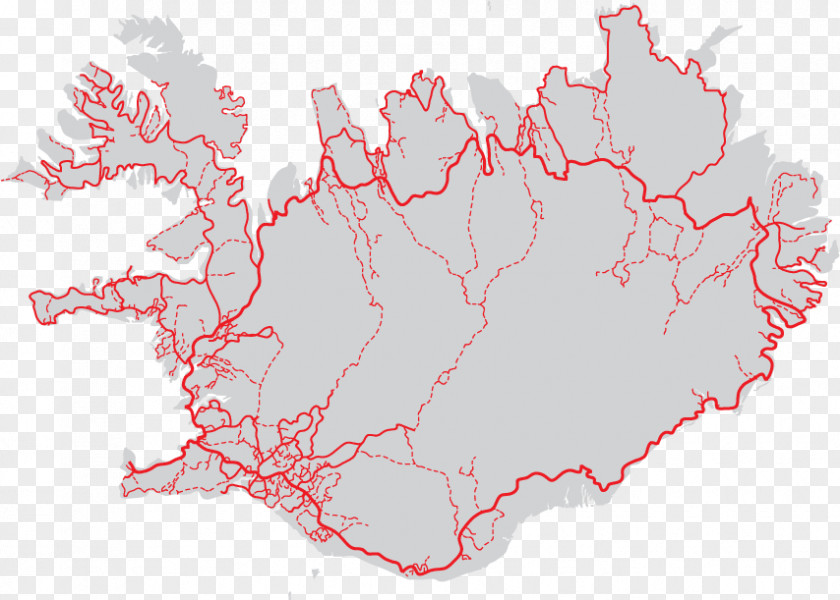 Map Iceland Stock Photography PNG