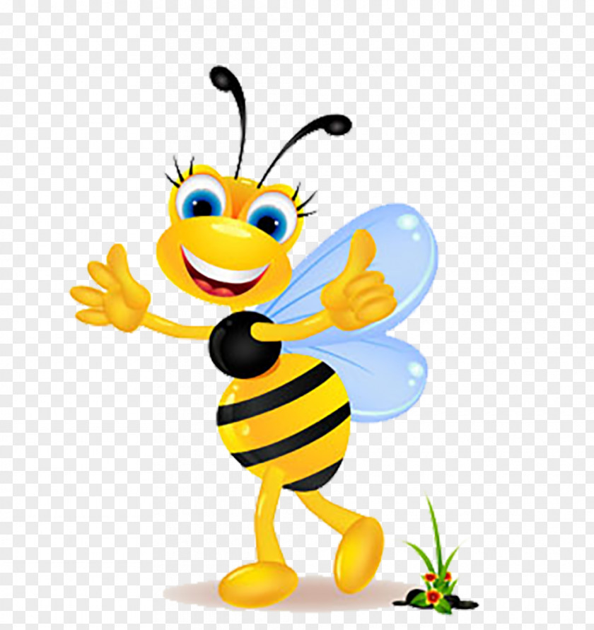 Yellow Bee Insect Royalty-free Clip Art PNG