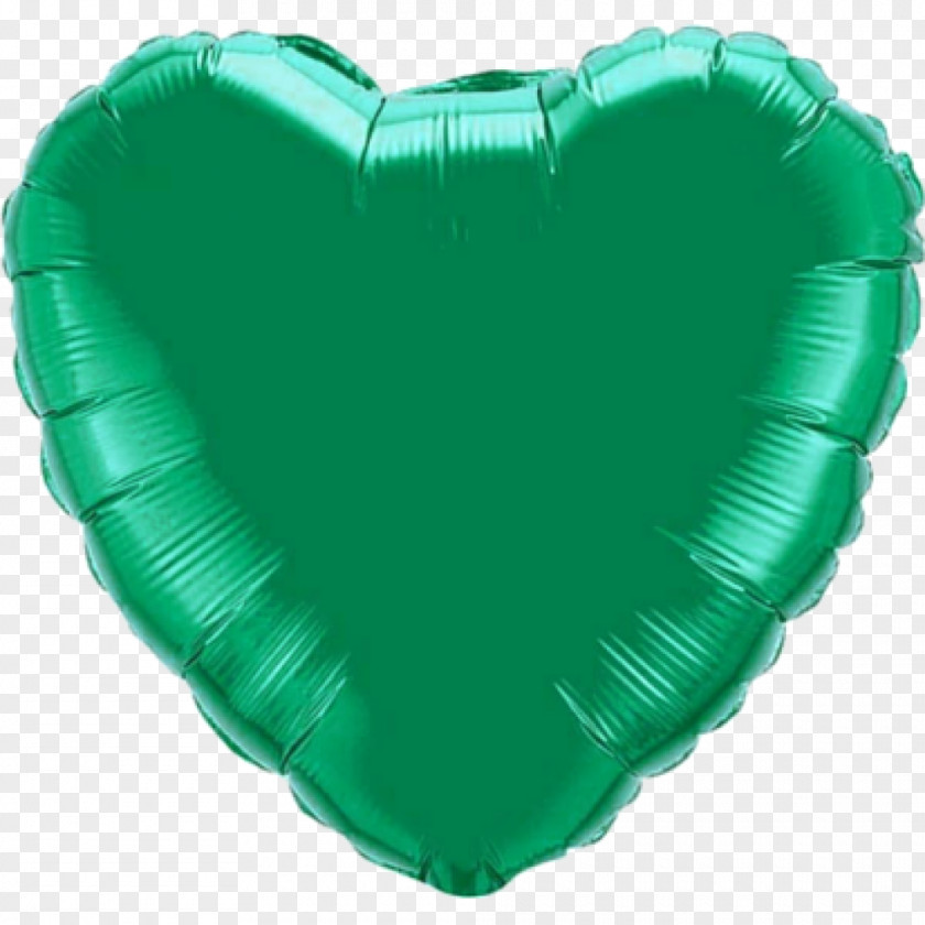 Balloon Party Heart Green Teal PNG