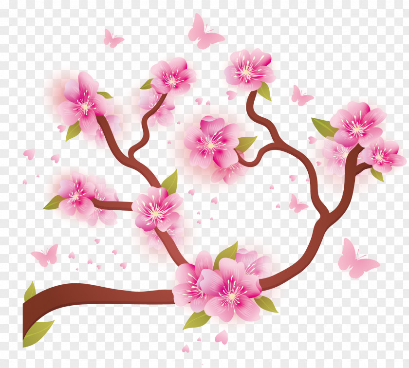 Hand-painted Pink Peach Decorative Patterns Cartoon Download Clip Art PNG