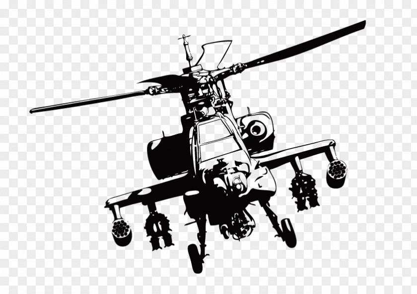 Helicopter Boeing AH-64 Apache Clip Art PNG