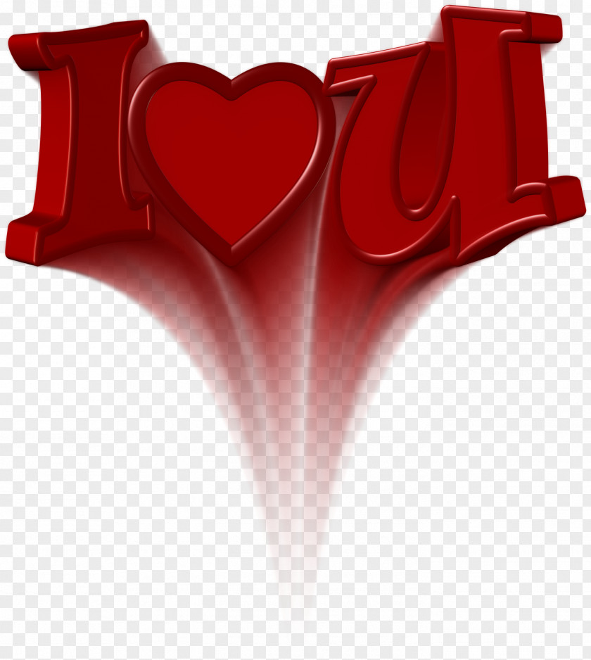 I Love You Heart Red PNG