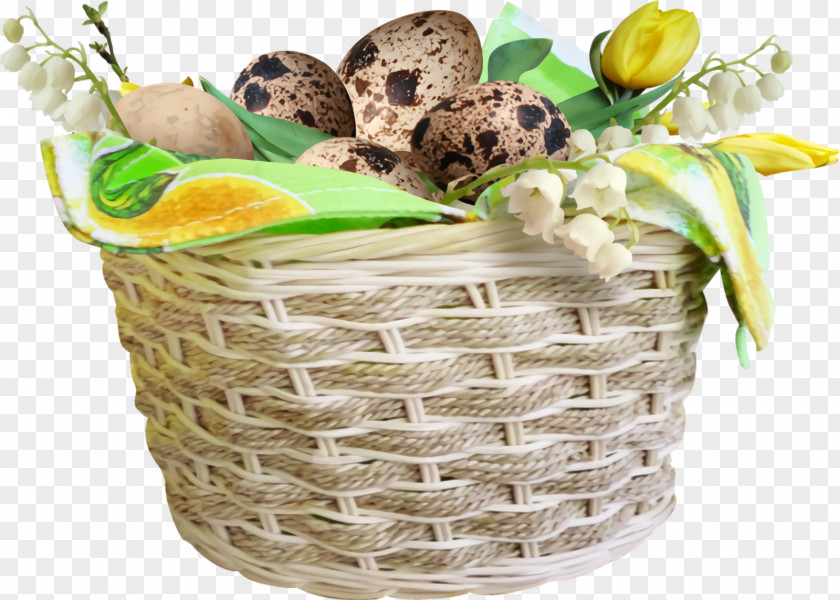 Easter Basket With Eggs Day PNG