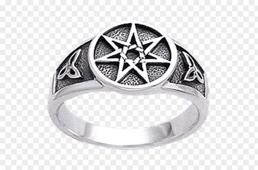 Ring Elven Star Triquetra Heptagram Pentagram PNG