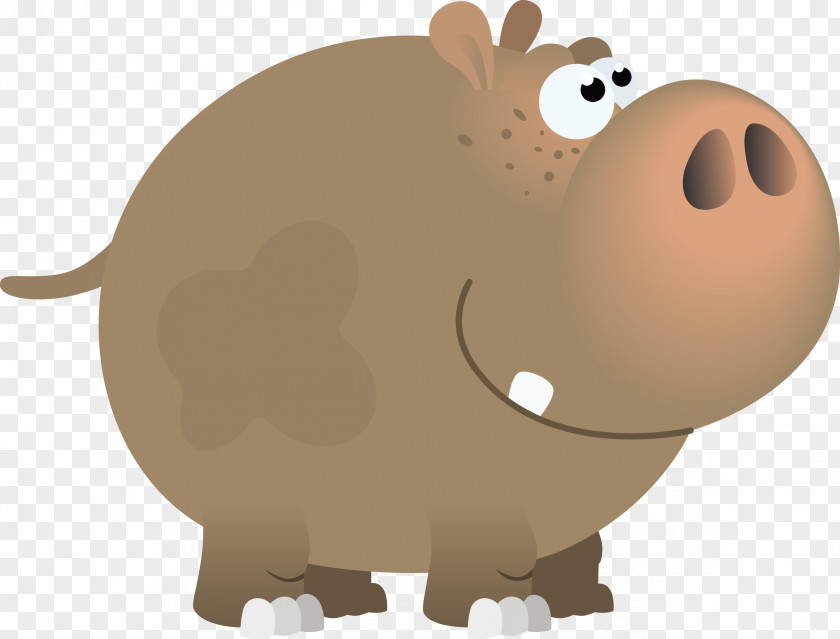 Vector Cartoon Hippo Tongue-twister Pronunciation Language Syllable Word PNG