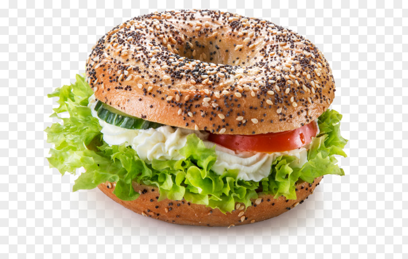 Bagel Hamburger Breakfast Sandwich Fast Food Muffin PNG