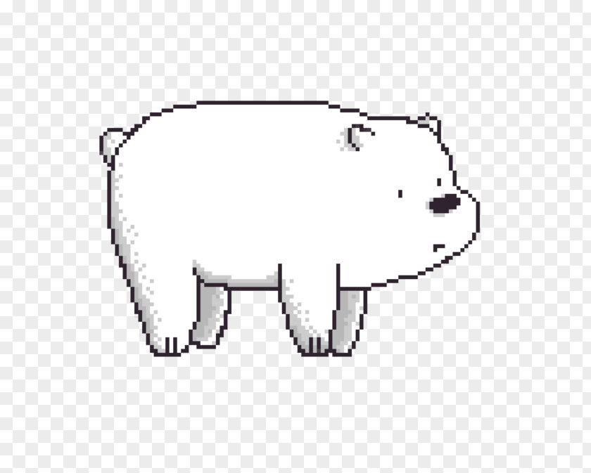 Bear Polar PowerVocab Word Game Pixel Art Clip PNG