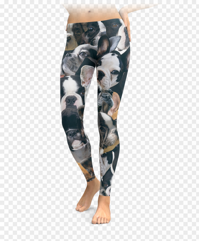 French Bulldog Face Calavera Great Dane Leggings PNG