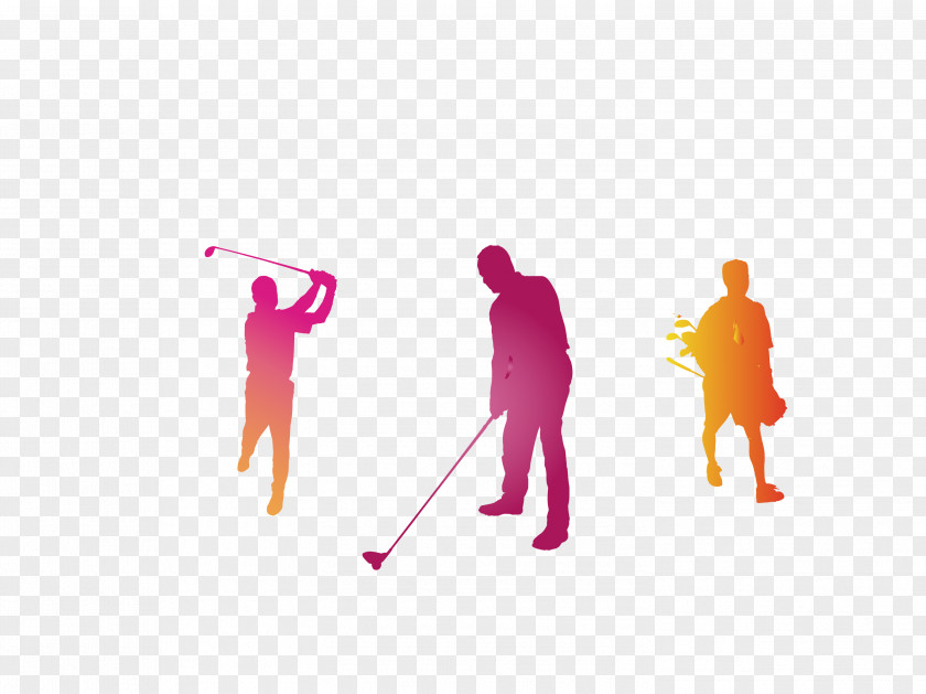 Vector Color Golfer Three PNG