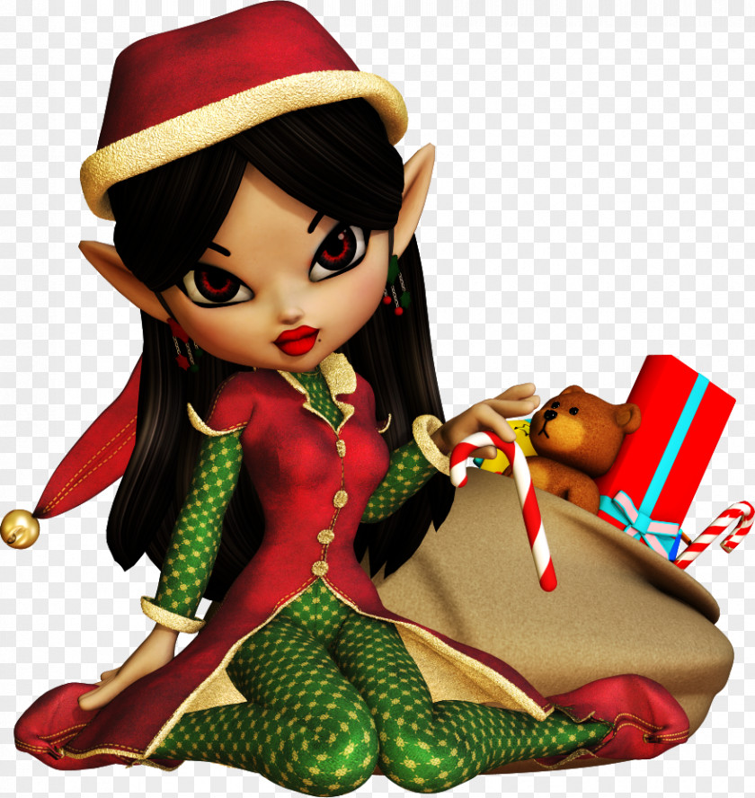 Cookie Christmas Elf Clip Art PNG