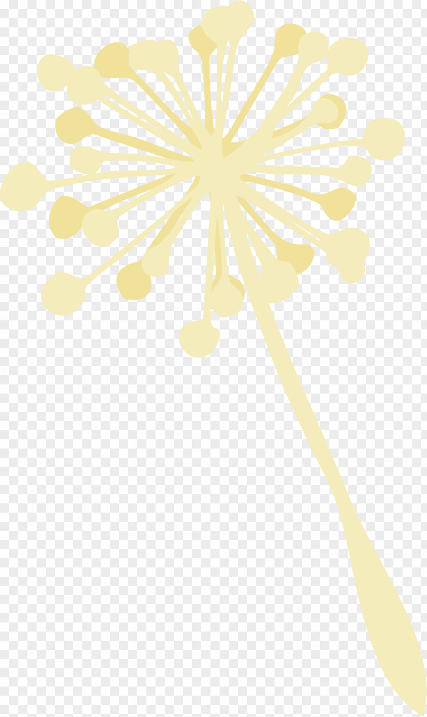 Hand Painted Yellow Dandelion Illustration PNG