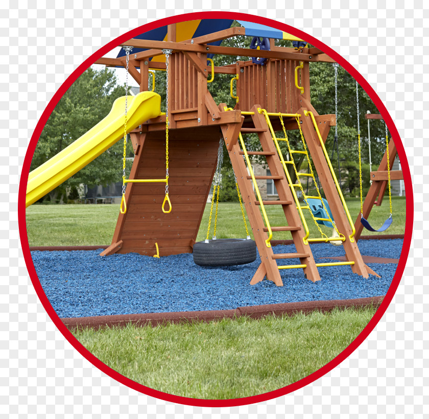 Rubber Wood Playground Slide Swing Mulch World PNG