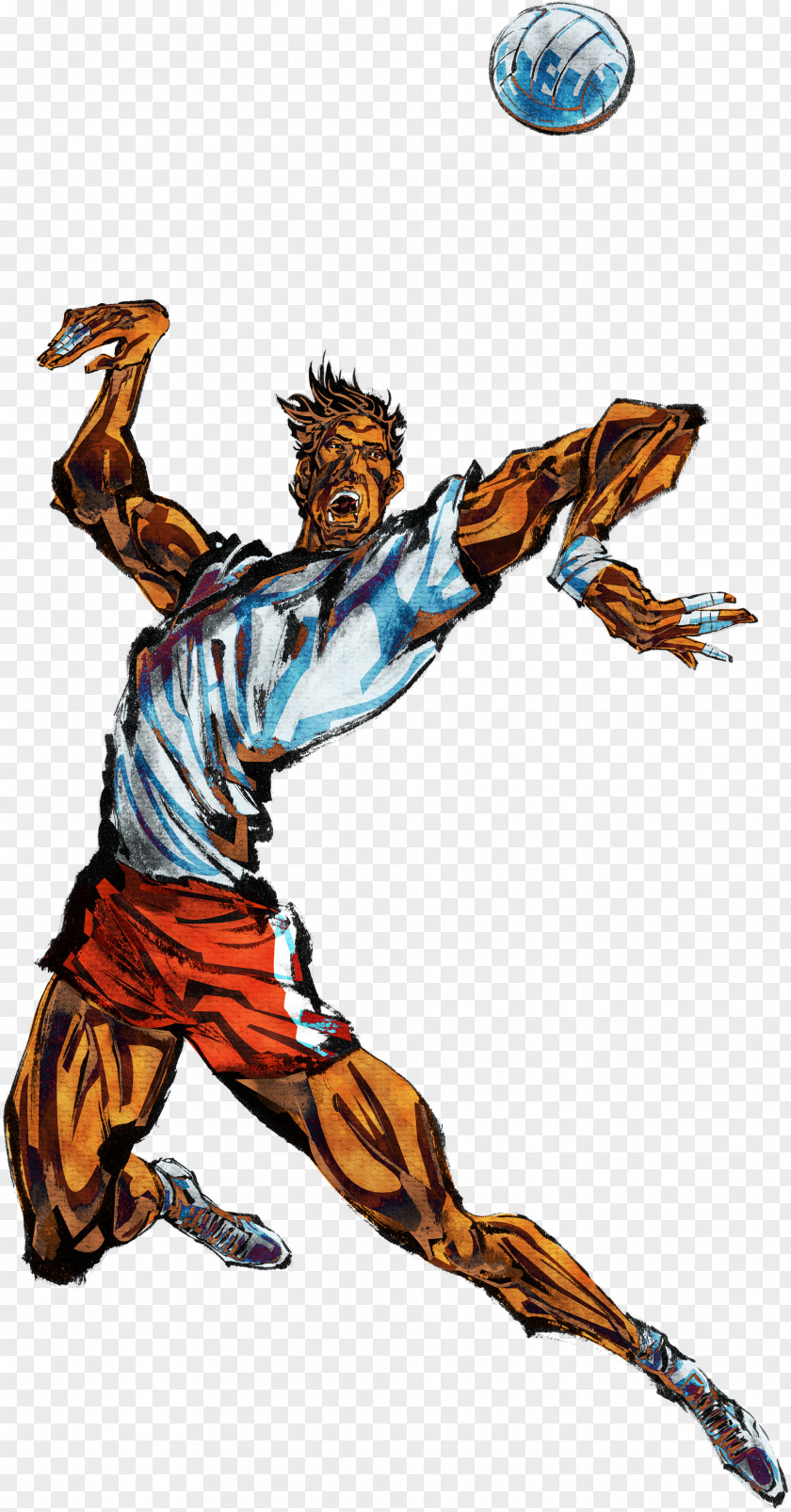 Volleyball Player Character Beach Football PNG