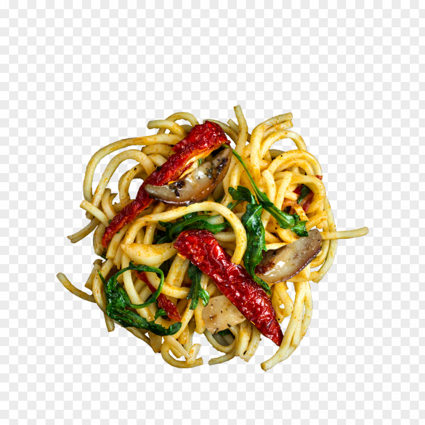 Pak Choi Bucatini Chow Mein Chinese Noodles Taglierini Fried PNG