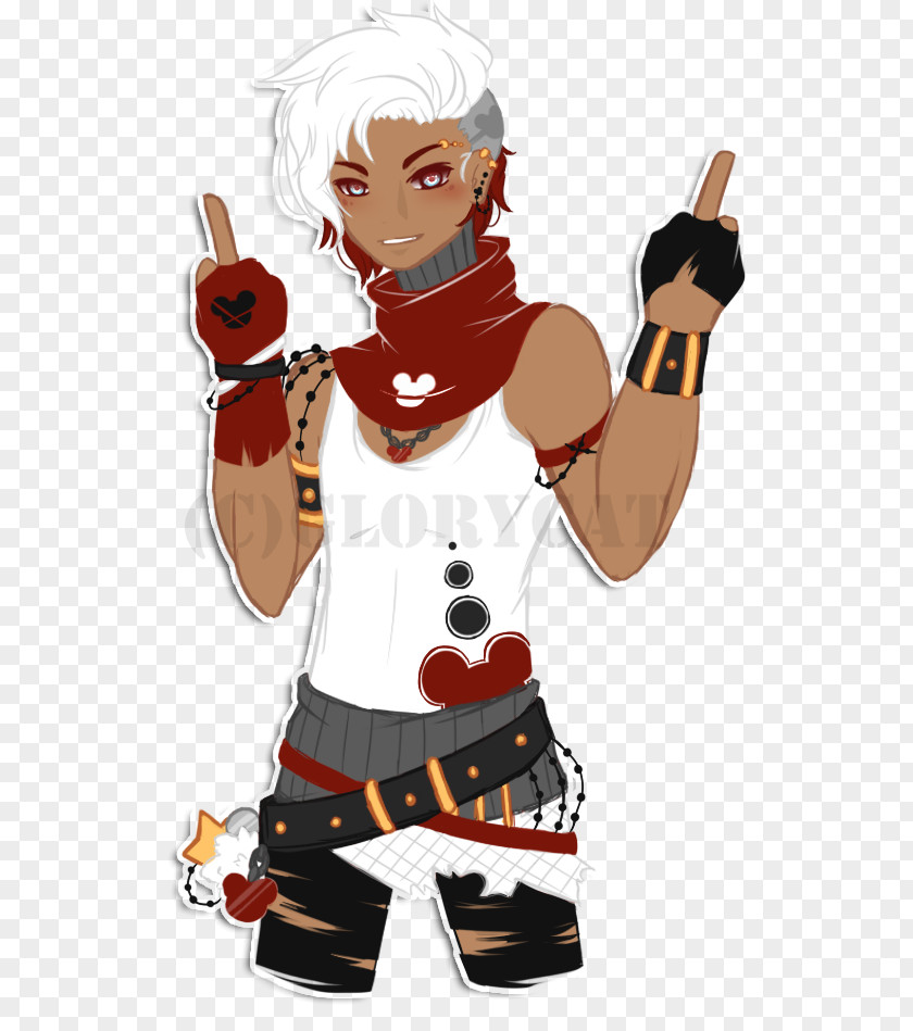 Punk Disney Cartoon Finger Character PNG