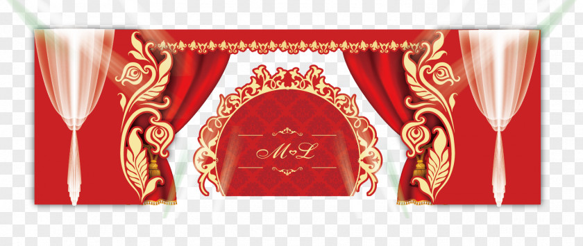 Wedding Red Poster Background Material Marriage PNG