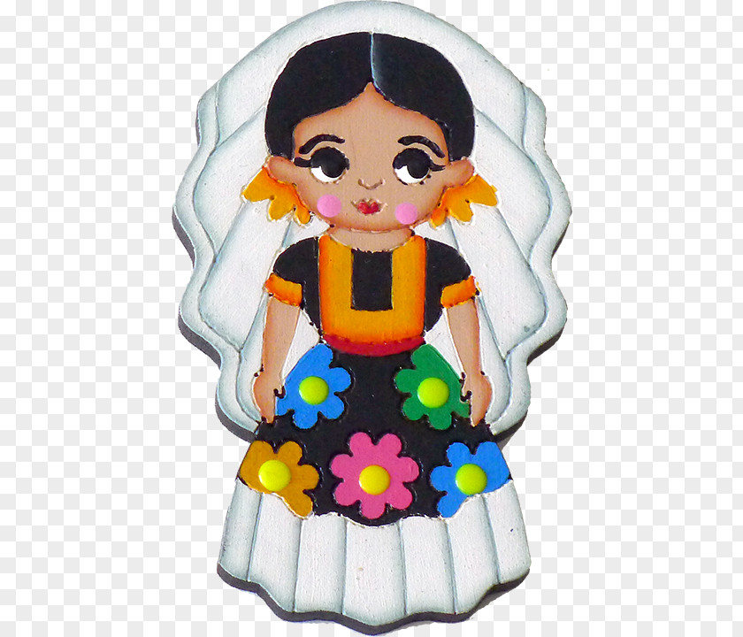 Frida Kalo Doll Mexico Earring Tehuana Folk Costume PNG