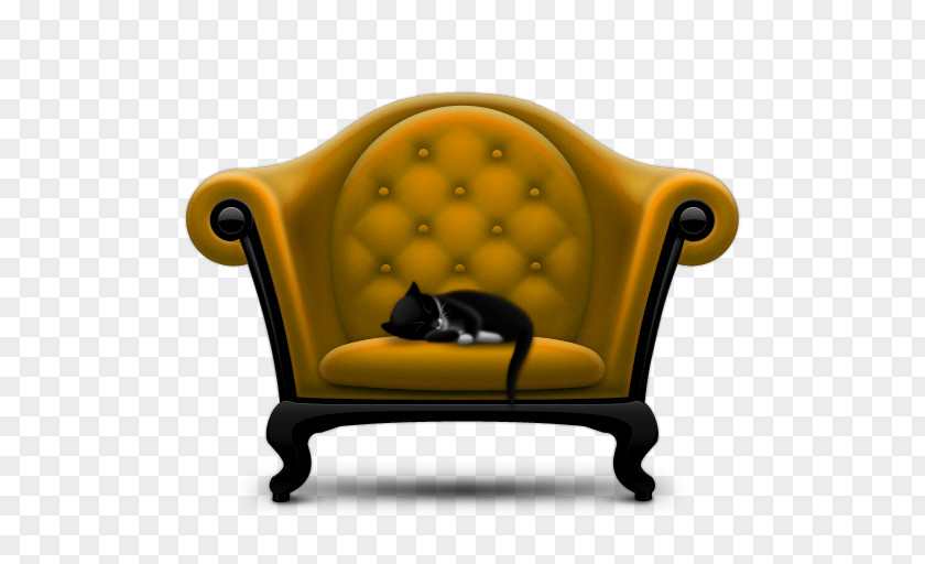 Yellow Cat Sleeping On The Couch Living Room Noun Project Icon PNG