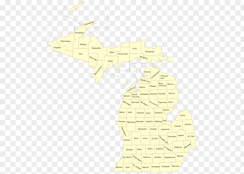 Alcona County Michigan Monroe County, Leelanau Ojibwe Language Map PNG