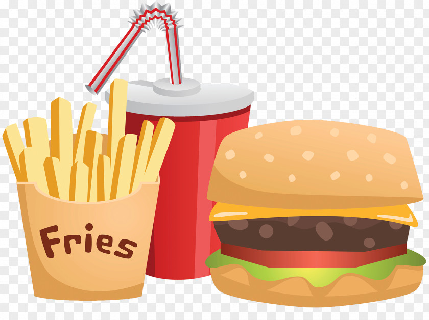 High Calorie Junk Food Hamburger Cheeseburger Fast French Fries PNG