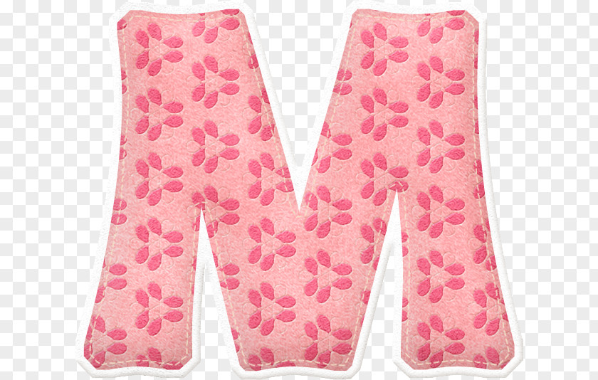 M Letter Pink PNG