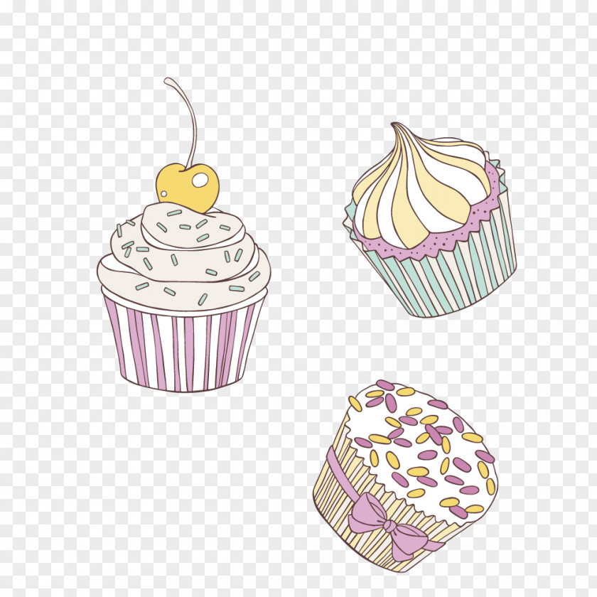 Pink Cake Doughnut Cupcake Dessert Cartoon PNG