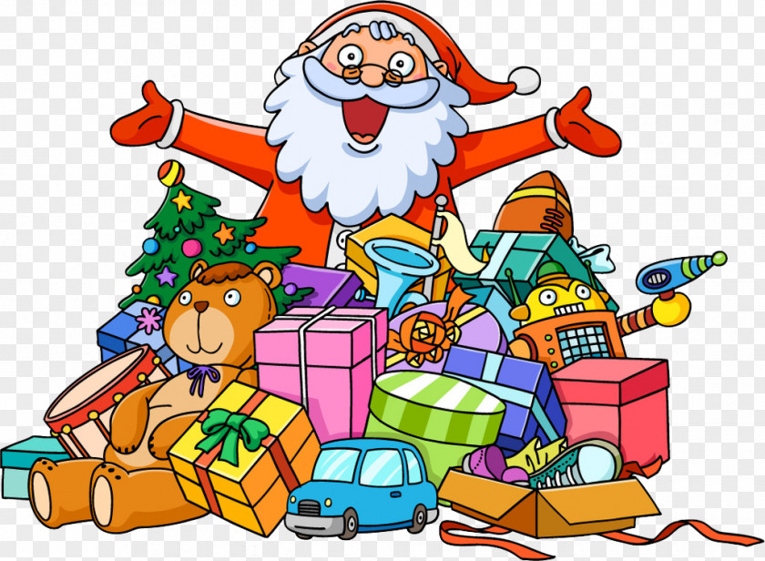 Santa Claus Gift Cartoon Version Christmas PNG