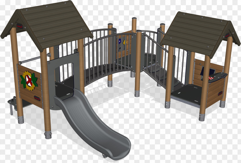 Wood Playground Slide Plastic Kompan PNG