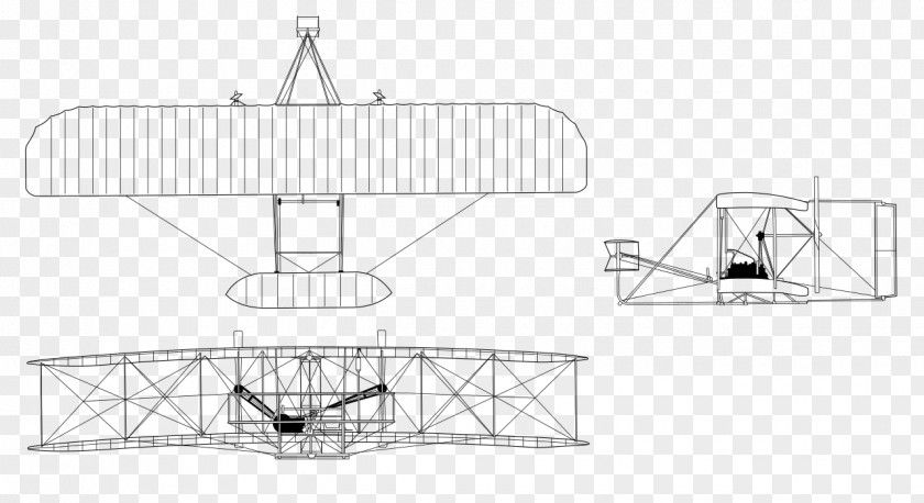 Airplane Wright Flyer III Kitty Hawk PNG