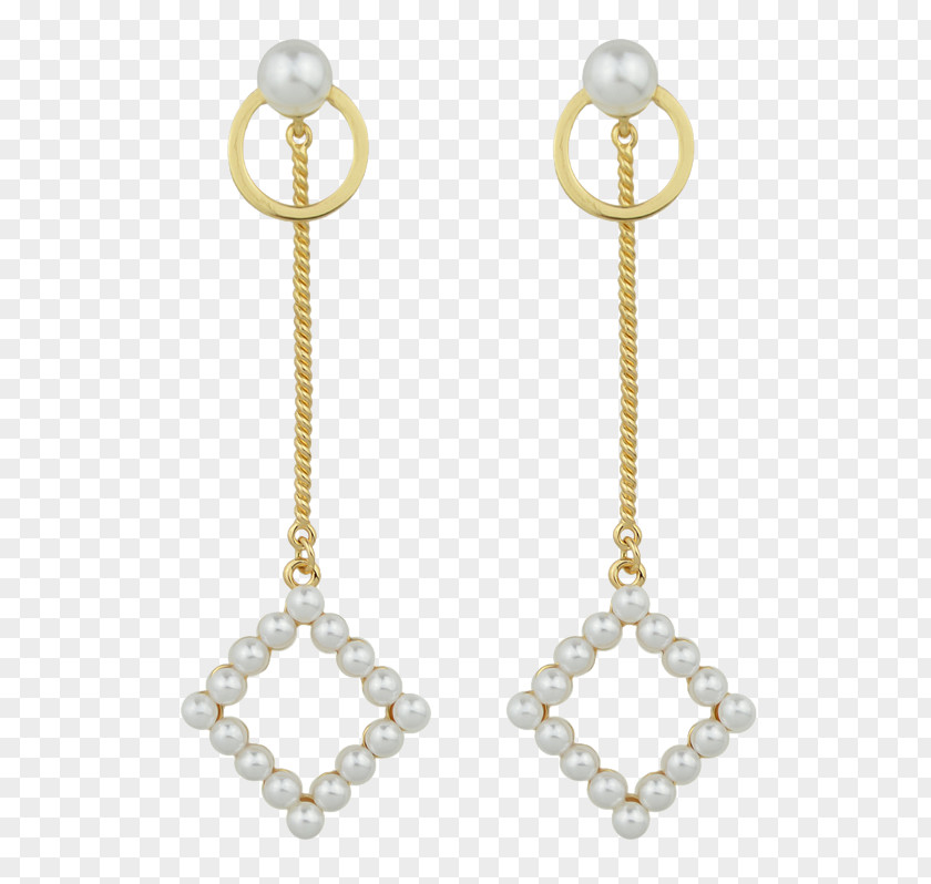 Circle Pearl Earring Geometry Jewellery Chain Body PNG