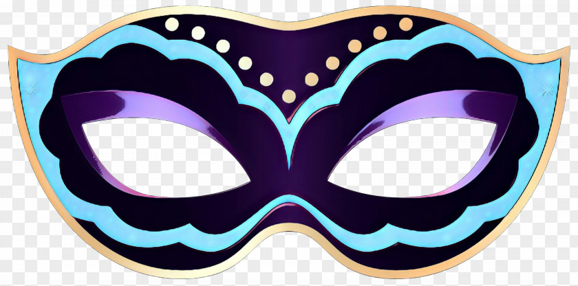Mardi Gras Costume Mask Purple Masque Aqua Teal PNG