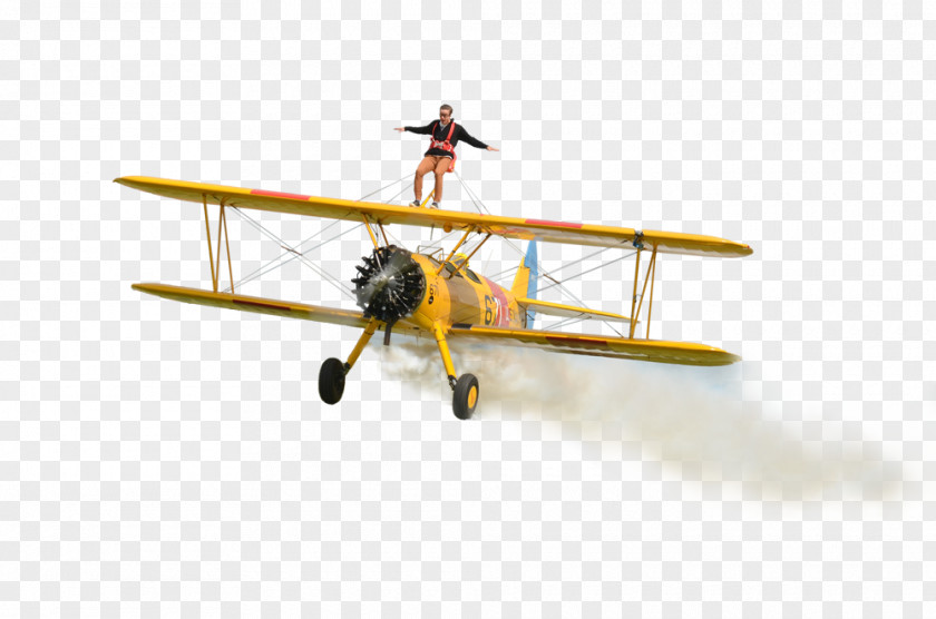 Plane Boeing-Stearman Model 75 Airplane Wing Walking De Havilland Tiger Moth PNG