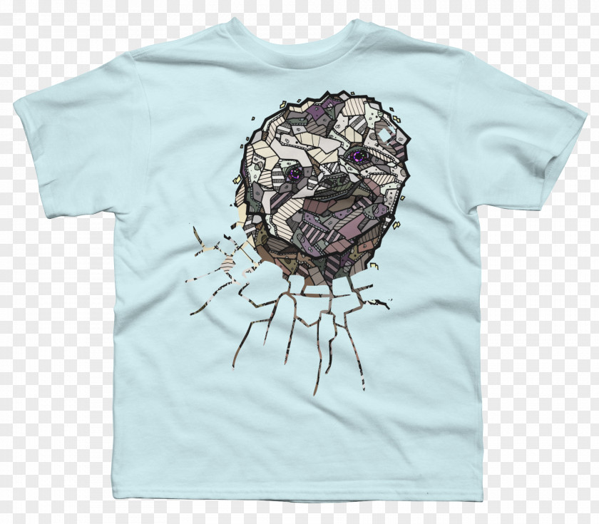 Sloth Design Printed T-shirt Hummingbird Sleeve PNG