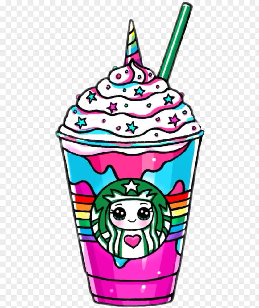 Unicorn Starbucks Frappuccino Coffee Kawaii Japanese Cuisine PNG