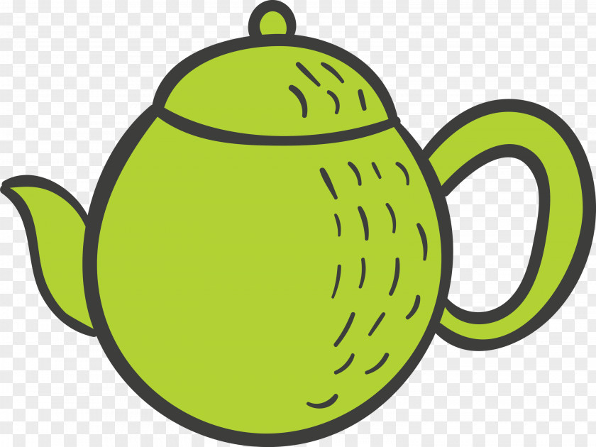 Yellow Teapot Line Meter PNG