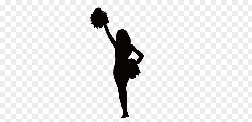 Cheerleading Girls Sticker Decal Black And White PNG