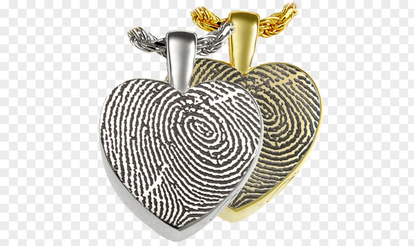 Heart Fingerprint Locket Silver Charms & Pendants Necklace PNG
