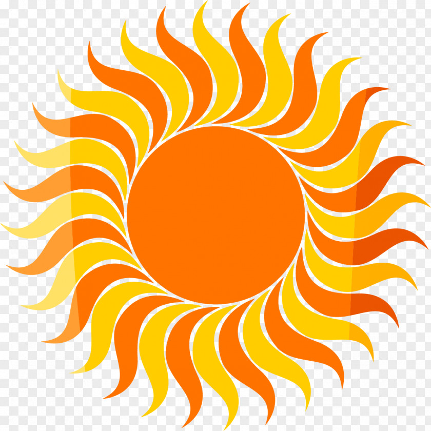 Hand-painted Yellow Sun Sunlight PNG