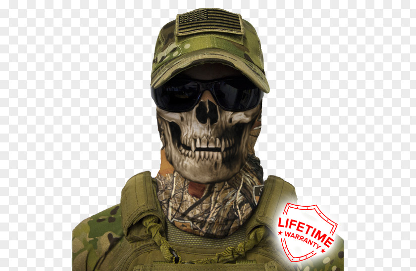 Skull Camo Face Shield Mask Camouflage Balaclava Kerchief PNG