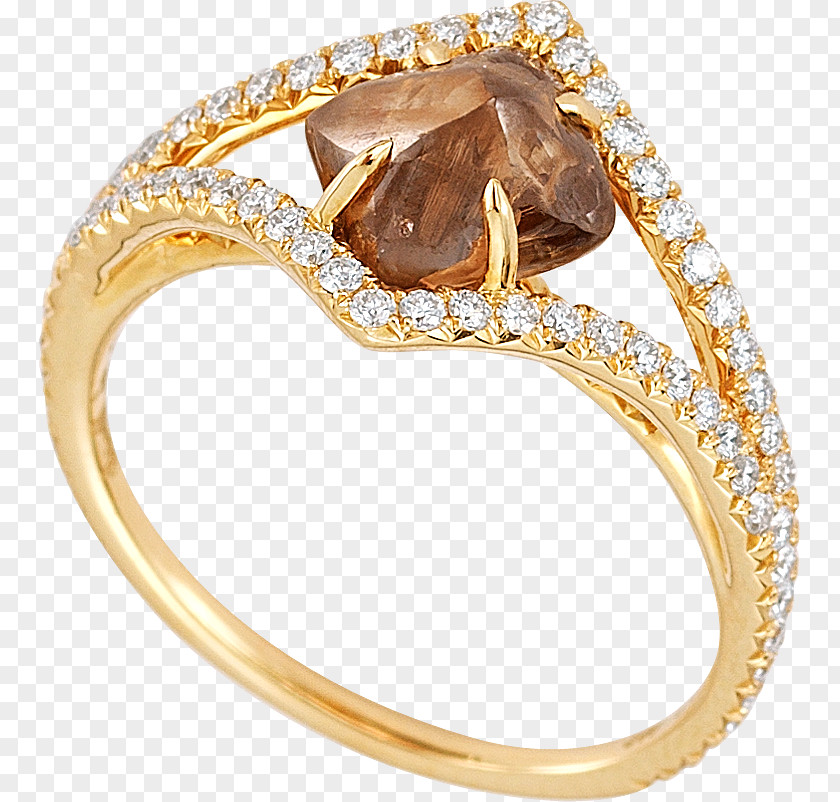 Chocolate Diamond Rings Colored Gold Photograph Jewellery PNG