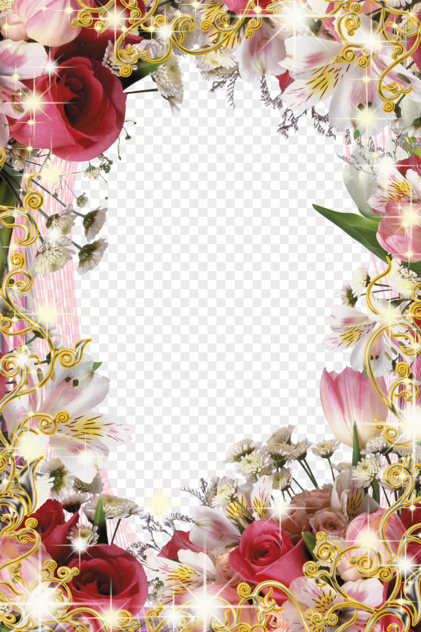 Photo Frame Flower Cuadro Download PNG