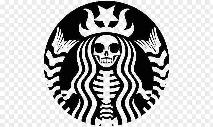 Silhouette Starbucks Logo Drawing PNG