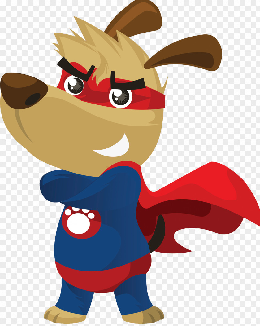 Cartoon Puppy Superman Dog Superhero PNG