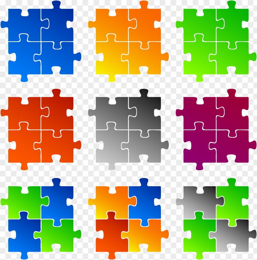Colorful Puzzle Jigsaw Euclidean Vector Clip Art PNG