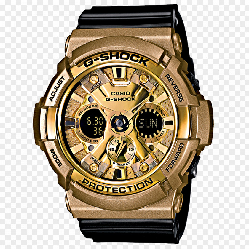 Watch G-Shock Casio Gold Chronograph PNG