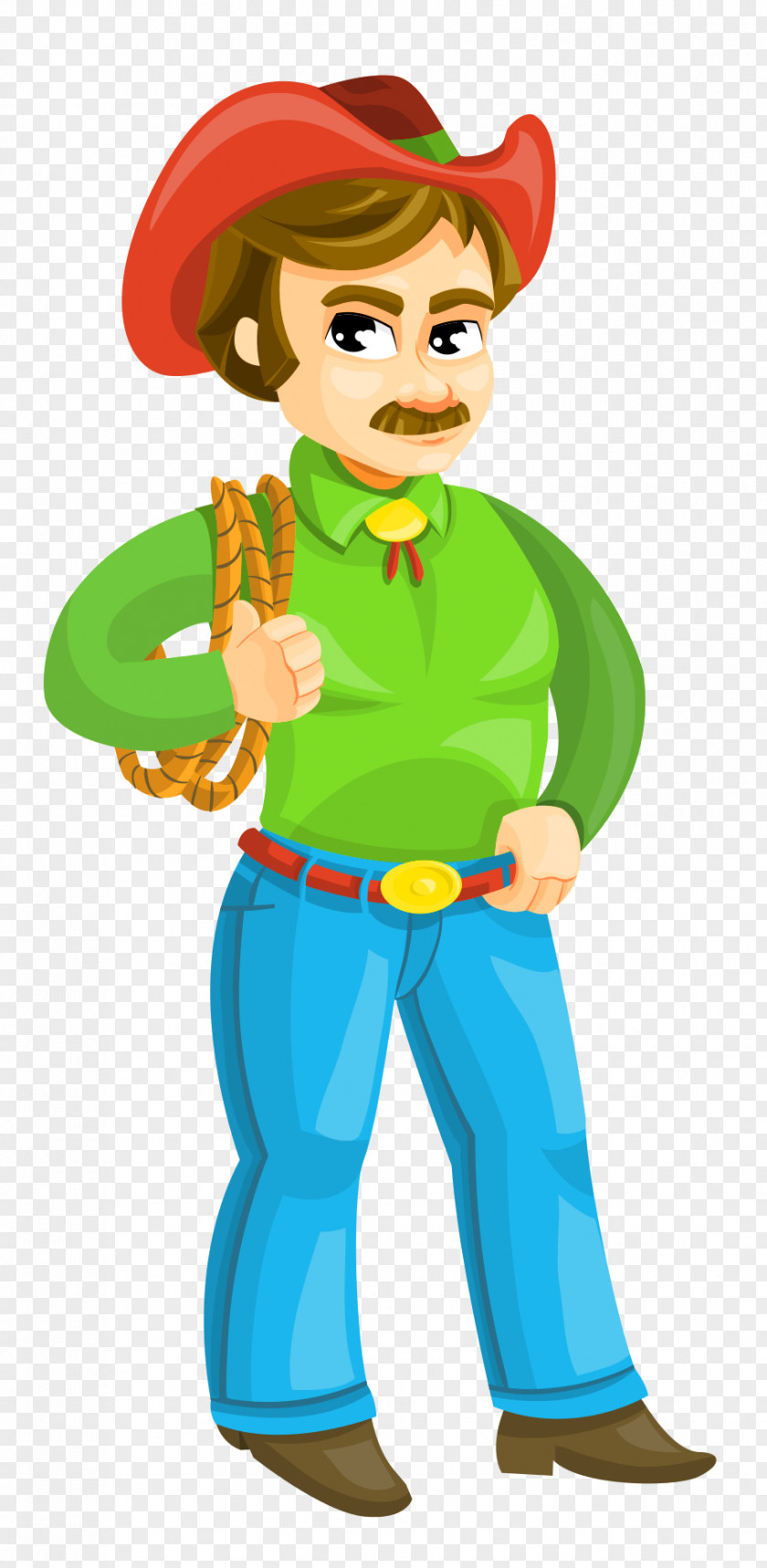 Cowboy Vector Clip Art PNG